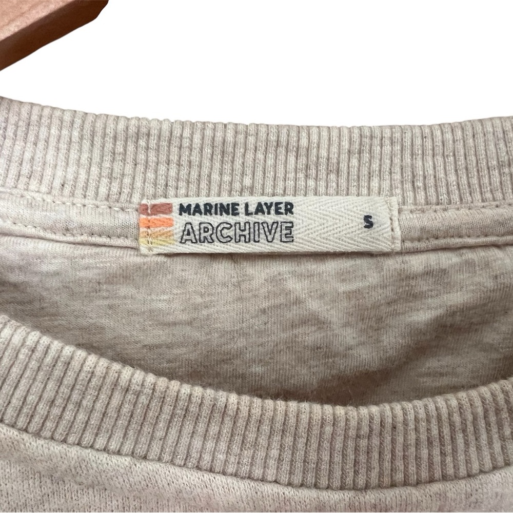Marine Layer Archive Cozy Surfcore Beachgirl Crop Oh Hey Pullover Size:S - Picture 6 of 10
